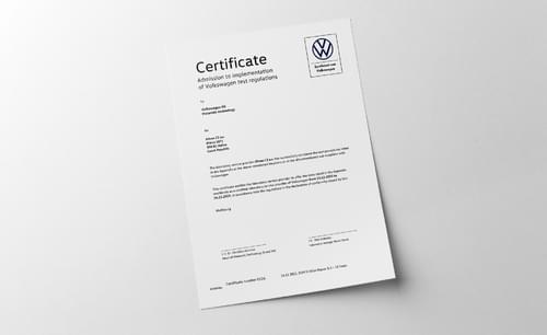 VW Certifikace pro materiálové testy III. náhled